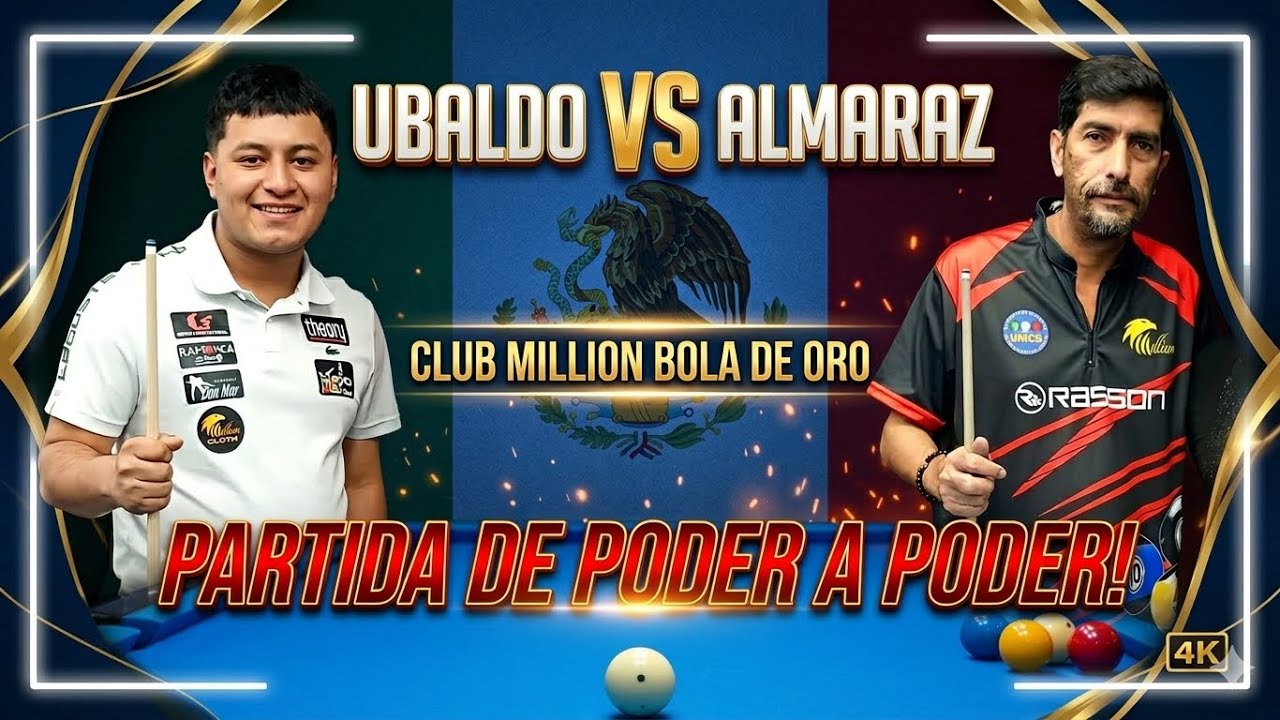 BILLAR DE OTRO PLANETA!! | Miguel ALMARAZ vs Ubaldo SÁNCHEZ | Club Million Gdl | 3 Cushion Billiards