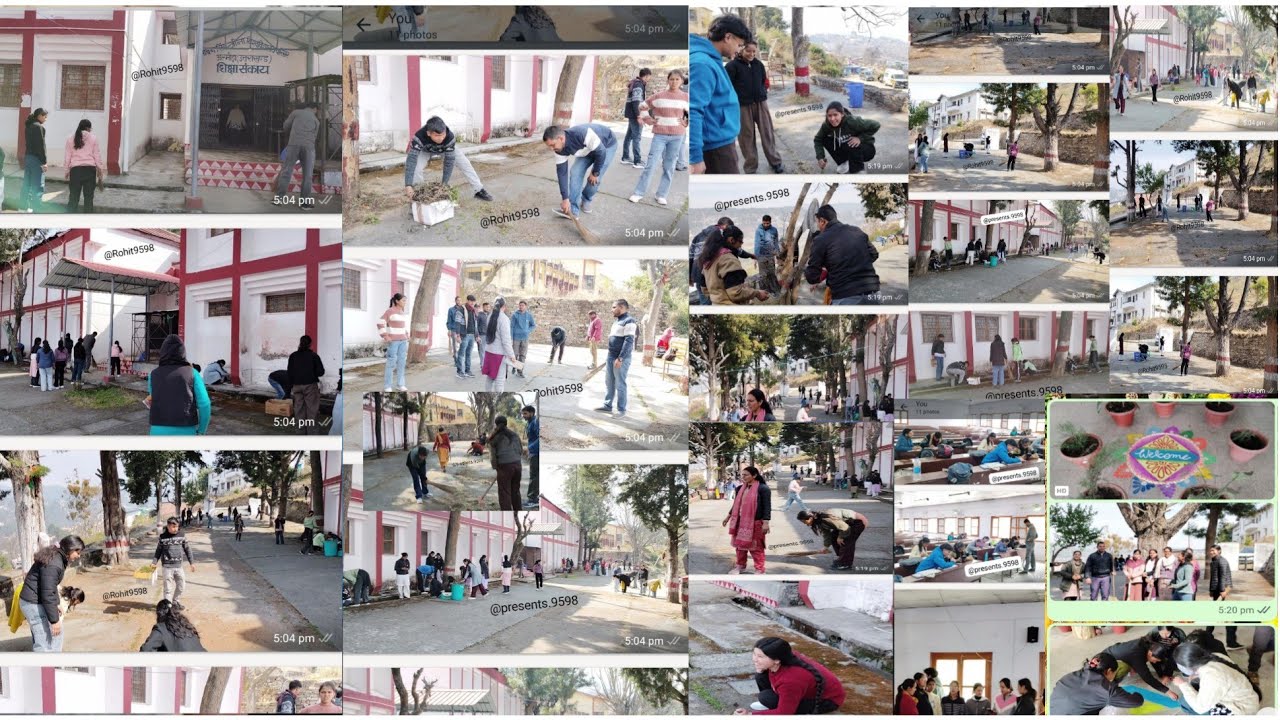 साप्ताहिक #communitywork के उद्घाटन सत्र से पहले #स्वच्छता_अभियान व #program's की रिहर्सल। #ssju #yt