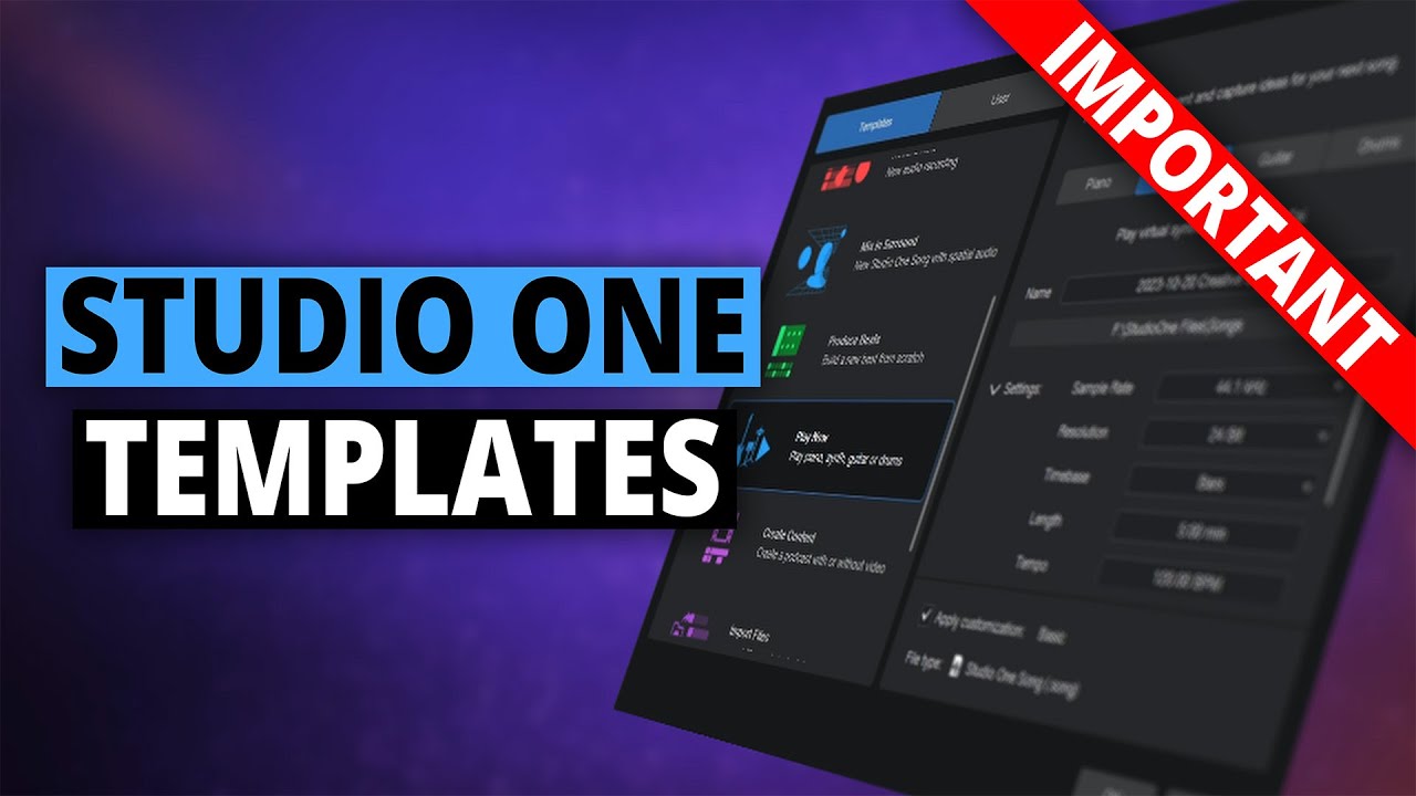 Studio One | Templates (inc Smart Templates)