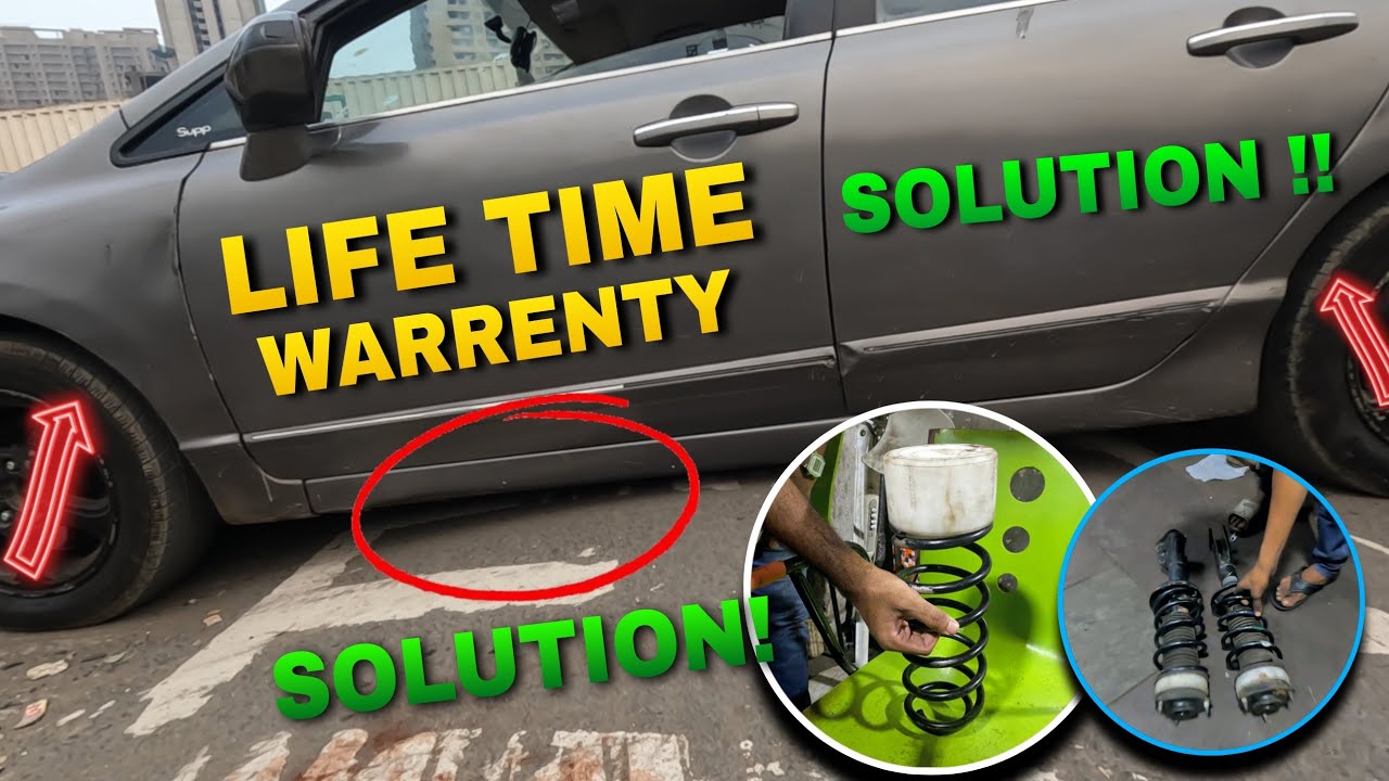 How To Increase Car Height | Life Time Warrenty | permanent solution | #hondacivic #groundclearance
