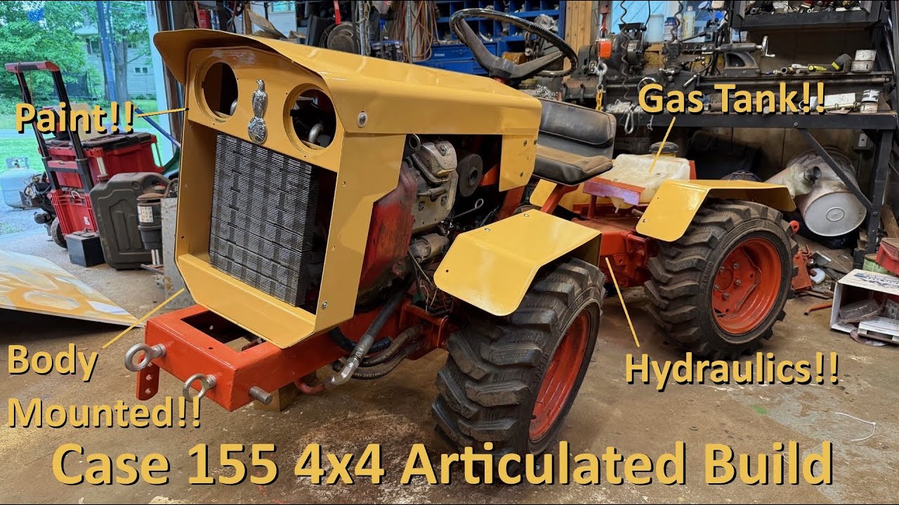 4x4 Case 155 Articulated Tractor Build - Part 13 - Hydraulics, Steering, Fuel tank, and Paint