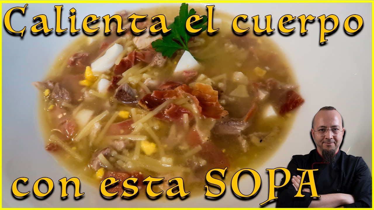 🍲 SOPA de PICADILLO con FIDEOS 🍲 - Receta facil y rapida