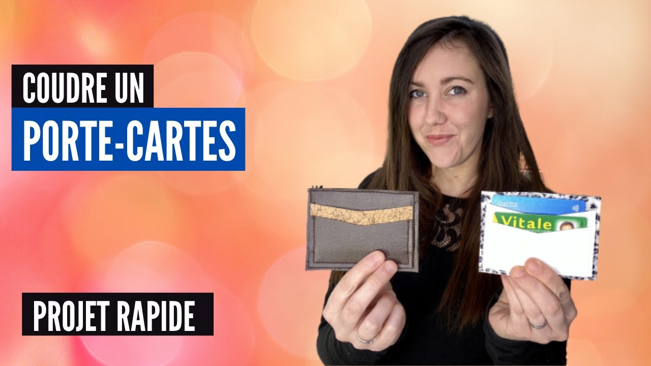 TUTO COUTURE - coudre un porte cartes idée cadeau noël express