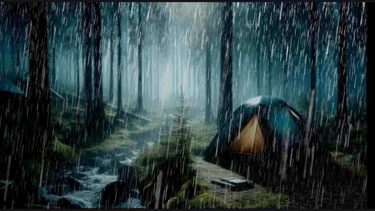 Relaxing Rainfall Sounds on Tent Roof for Sleep –DEEP sLEEP