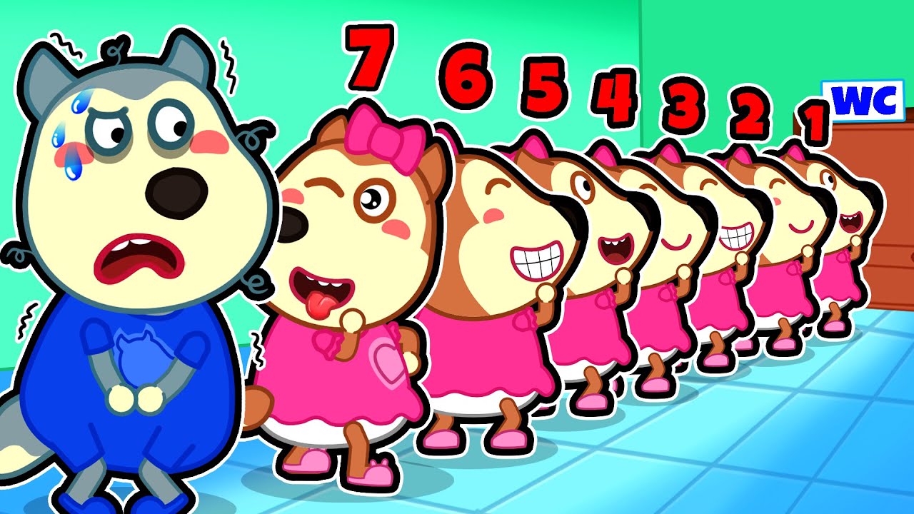 Familia Wolfoo Espa&ntilde;ol | WOLFOO SOBREVIVE A LAS SIETE NI&Ntilde;AS 😲 - Dibujos Animados Educativos