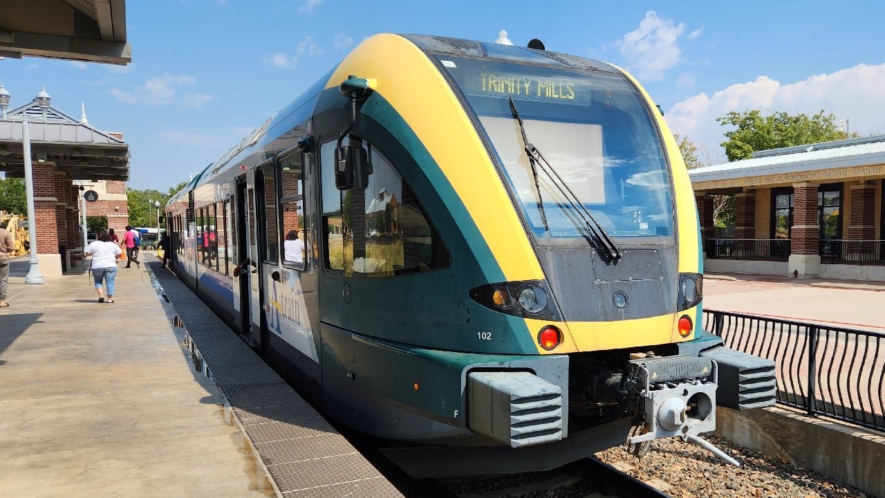 [4K] – Full Ride – Denton County Transit Authority's A-train – Southbound – Denton – Trinity Mills