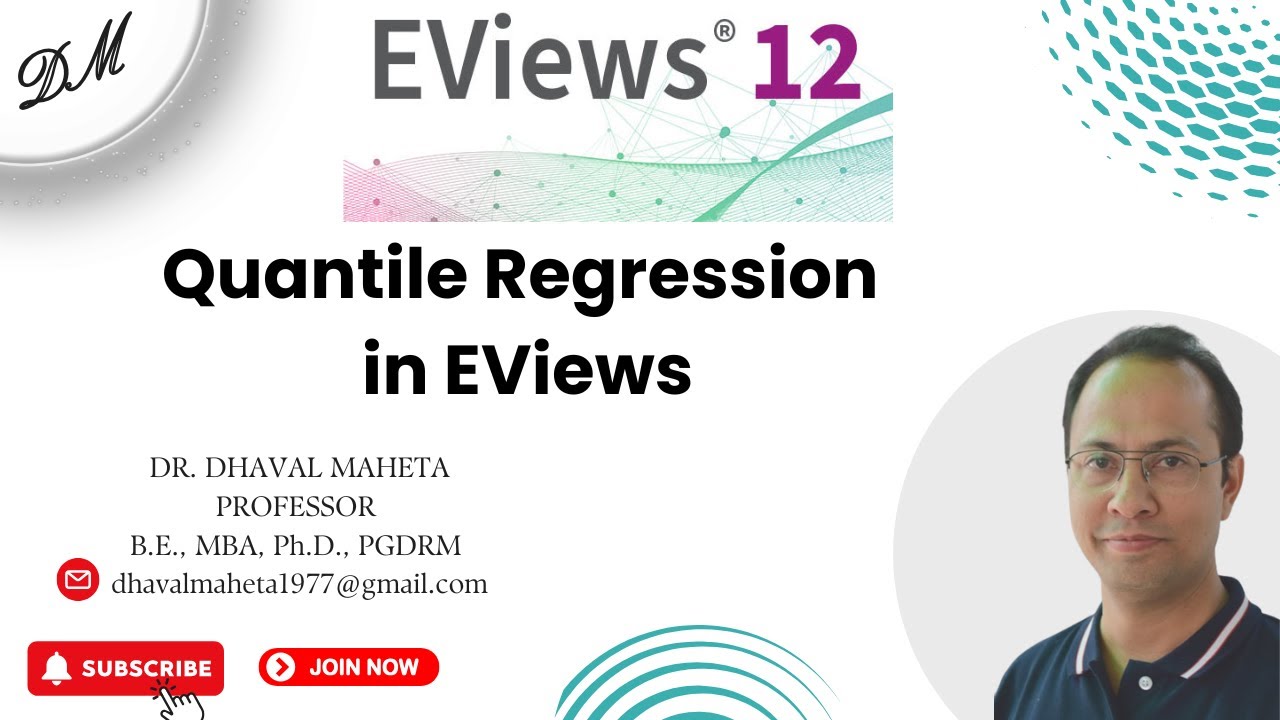 41. Квантильная регрессия в EViews || Доктор Дхавал Махета