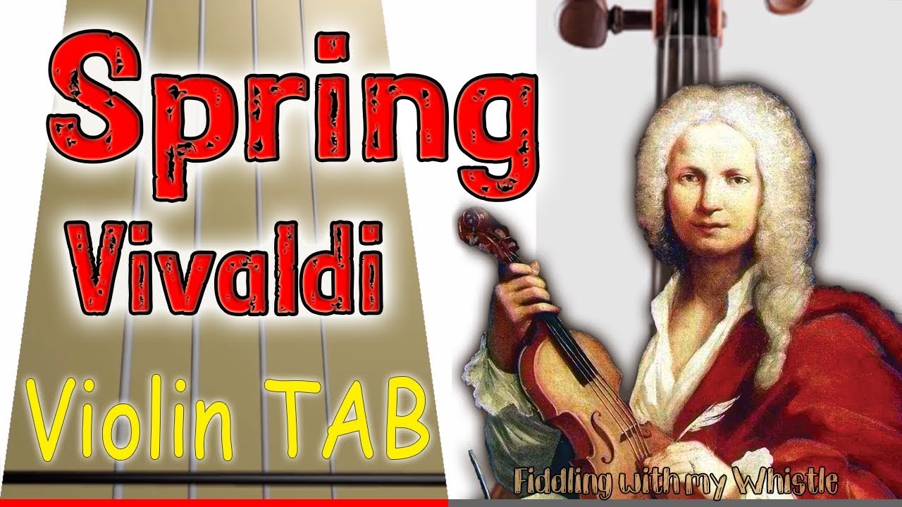 Spring - Vivaldi - Violin - Play Along Tab Tutorial