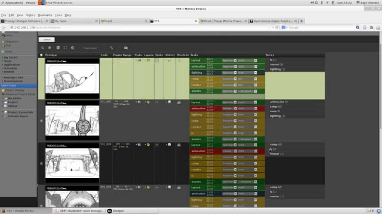 Asset Management and Production Tracking softwares in VFX Pipeline.