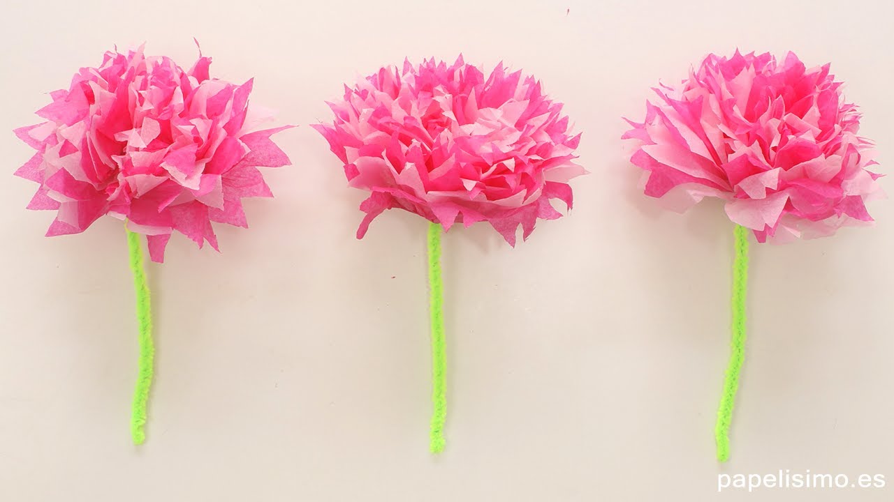 Cómo hacer flores de papel de seda