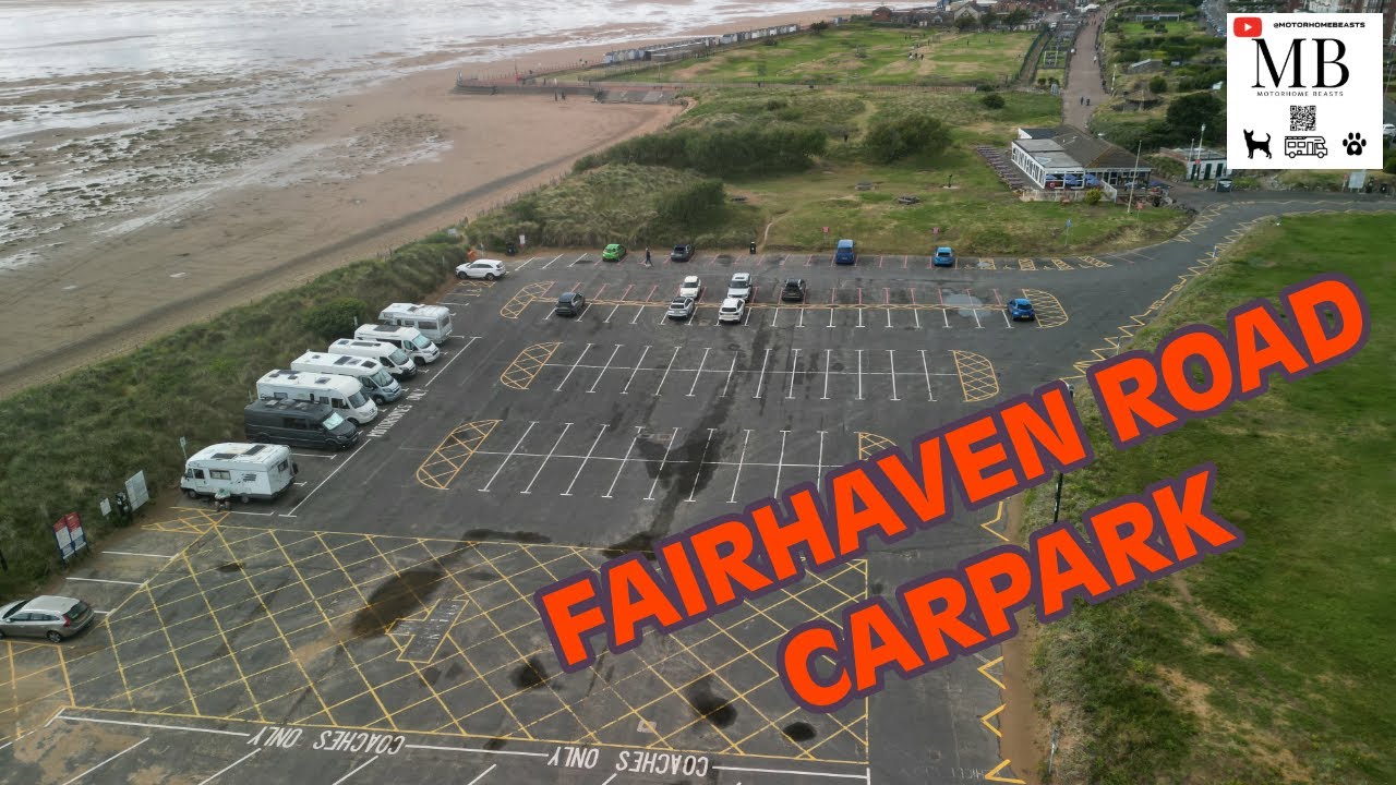 BEST BEACH PARK UP | BLACKPOOL ** DRONE VIEW** #trending #viralvideo #motorhome