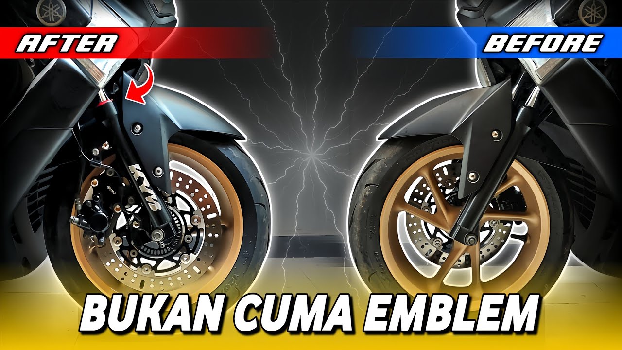 KEREN LOW BUDGET !! Downsize shock depan NMAX, Modif shock depan nmax old cuma ganti ini nyaman pol