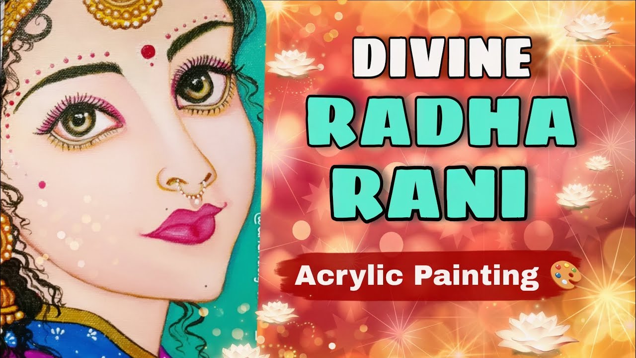 Radha Rani Acrylic Painting | Divine Art That Bring Peace 💖 | Step by step 