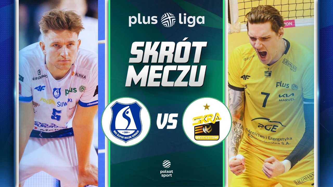 SKRÓT: ŚLEPSK MALOW SUWAŁKI - PGE GIEK SKRA BEŁCHATÓW | PLUSLIGA
