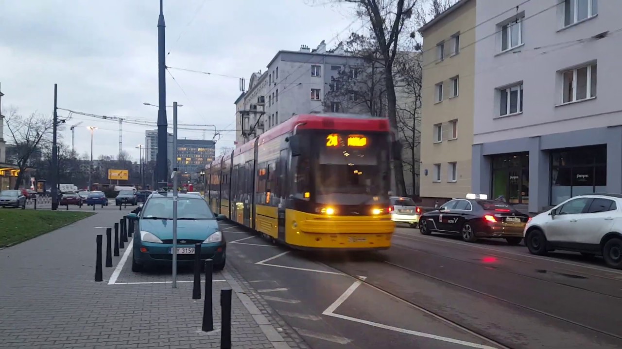 Przejazd: Pesa Jazz Duo 128N #3644 Tramwaje Warszawskie Linia 24 (Kurs Skrócony)