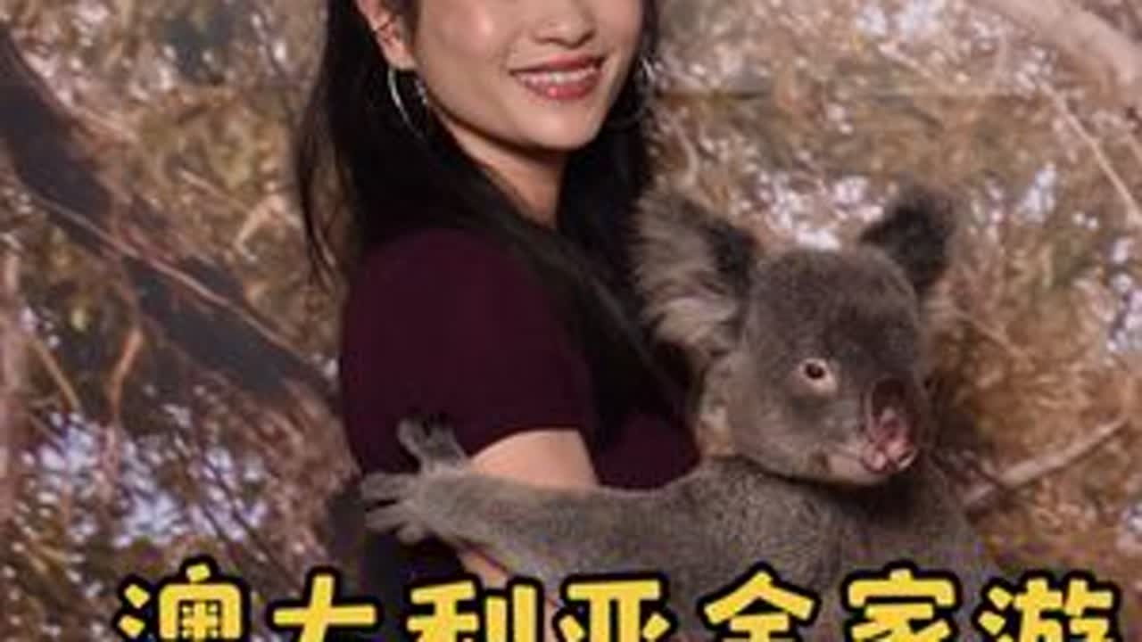 视频最后就是我们和考拉拍的照片啦！@中美混血阿连连 #北美娘娘 #澳大利亚 #福建泉州 #石狮祥芝