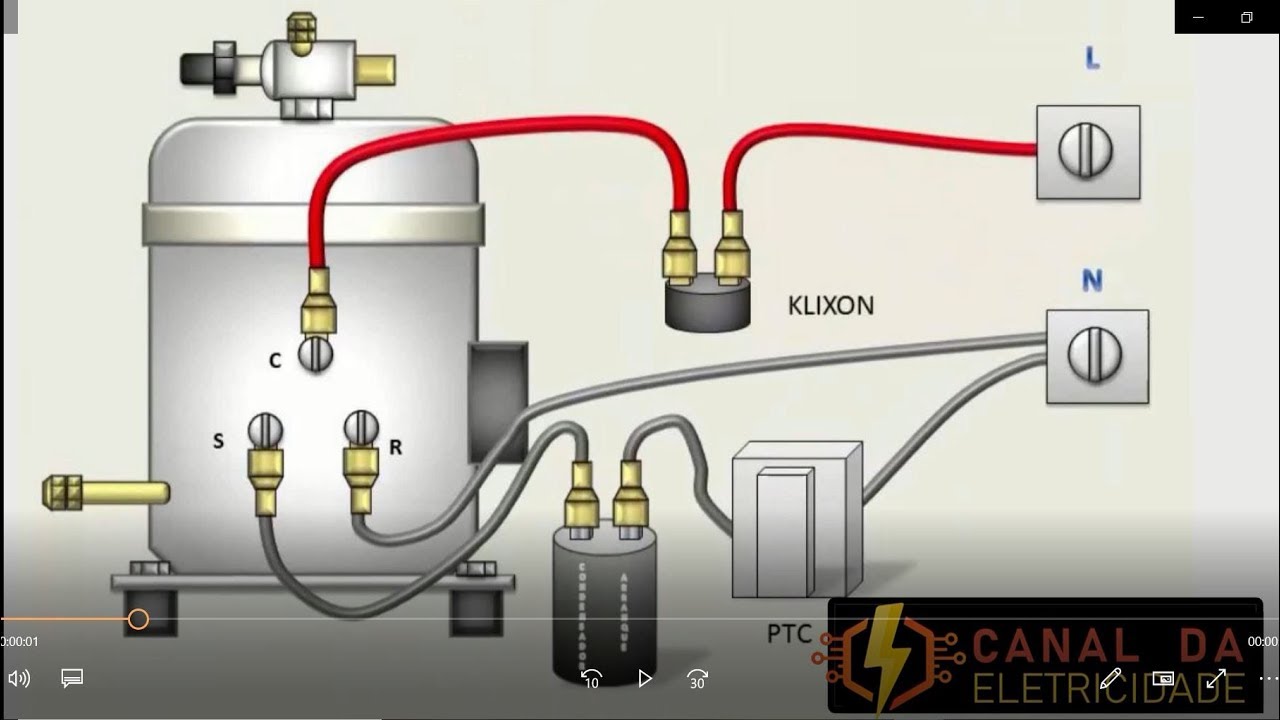 REFRIGERAÇÃO 1 - COMO LIGAR COMPRESSORES , CAPACITORES E PROTEÇÕES DE AR CONDICIONADO