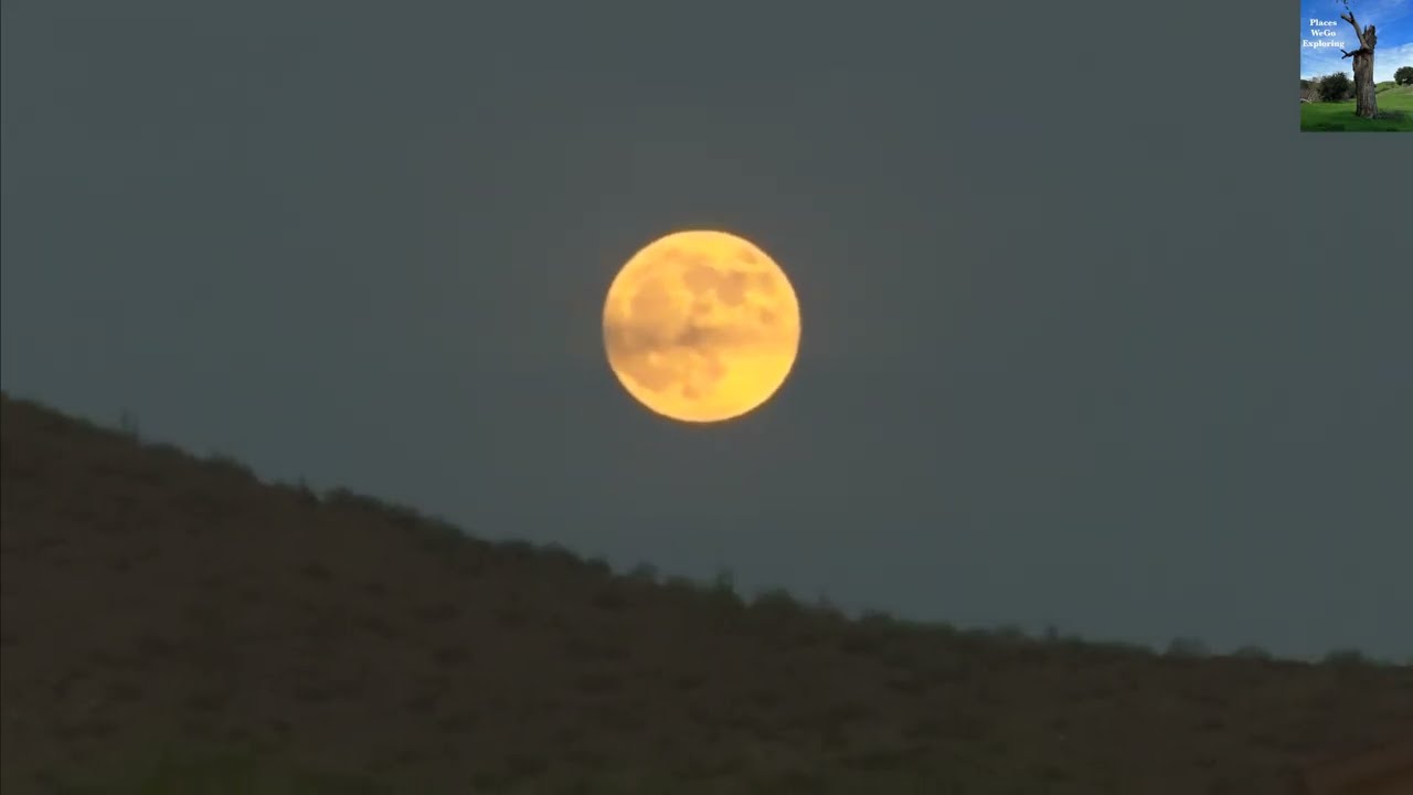 Exploring Arizona Buck moonrise over McDowell Mountains in Scottsdale 
