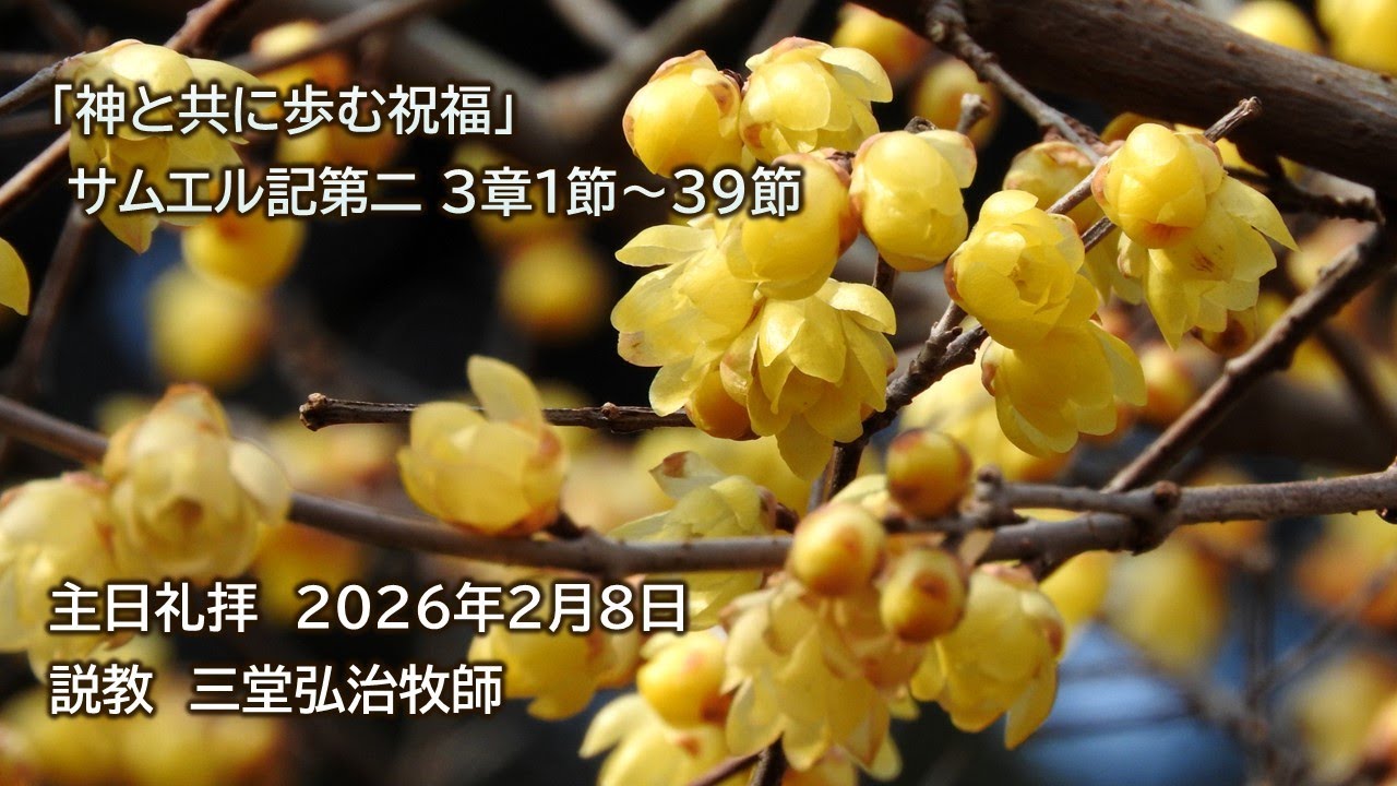 主日礼拝　２０２６年２月８日（ライブ配信）