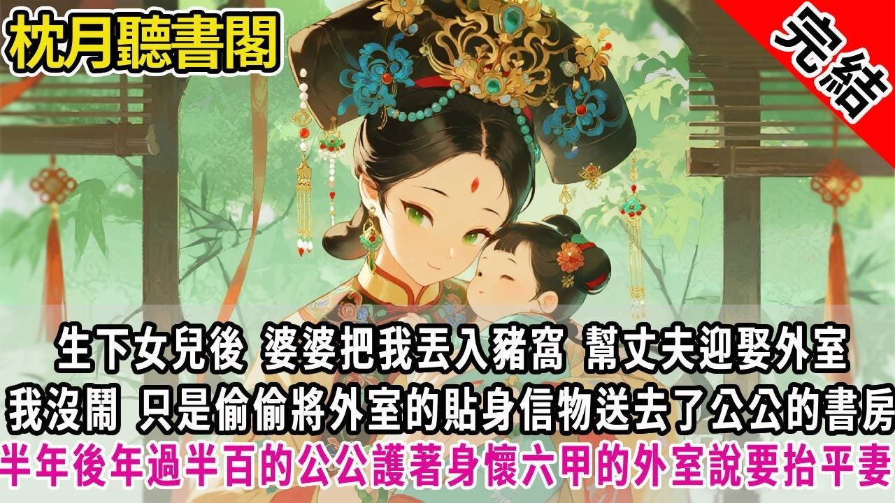 生下女兒,婆婆把我丟入豬窩 幫丈夫迎娶外室。我沒鬧，只是偷偷將外室的貼身信物送去了公公的書房。半年後，年過半百的公公護著身懷六甲的外室說要抬平妻！#古言#完結#情感#故事頻道#甜文#團寵#甜寵