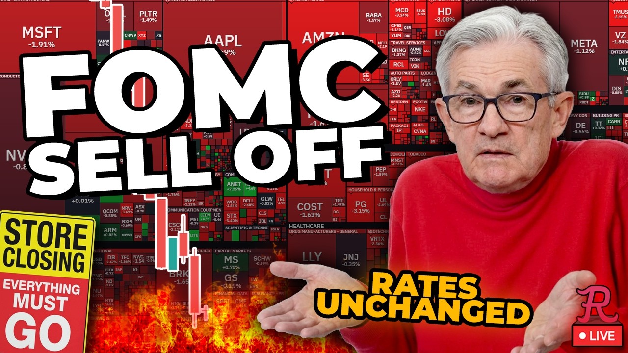 BITCOIN LIVE : MARKET-WIDE SELL OFF, FOMC DUMP, RATES UNCHANGED