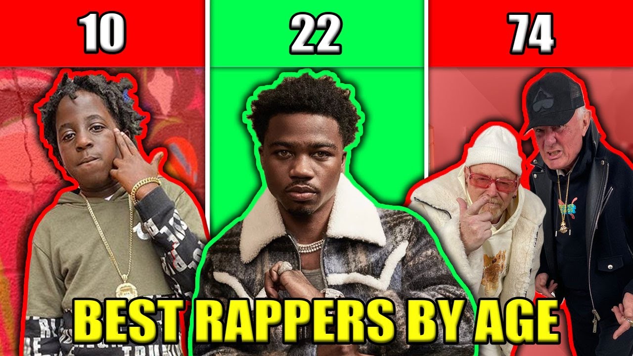 BEST RAPPERS BY AGE 2021 (10-72)