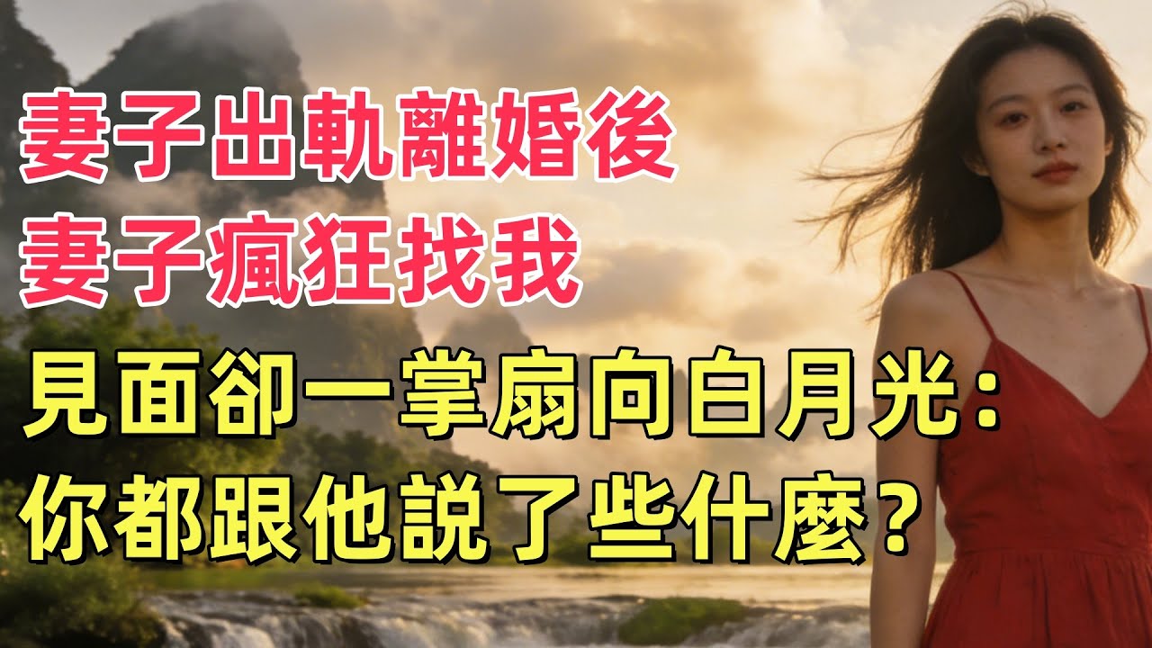 妻子出軌離婚後，妻子瘋狂找我，見面卻一掌扇向白月光：你都跟他説了些什麼？
