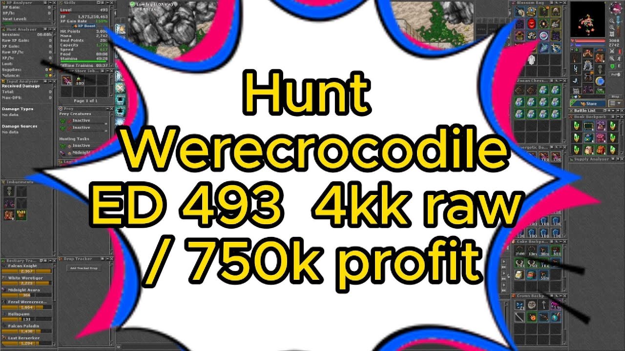 Werecrocodile / ED 493 SOLO / 4kk raw /600k - 800k profit / Fullmoon: 4.2kk raw /900k - 1.1kk profit