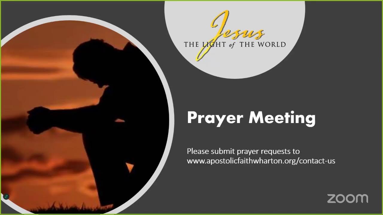 Friday Evening Prayer Meeting - 01.16.2025