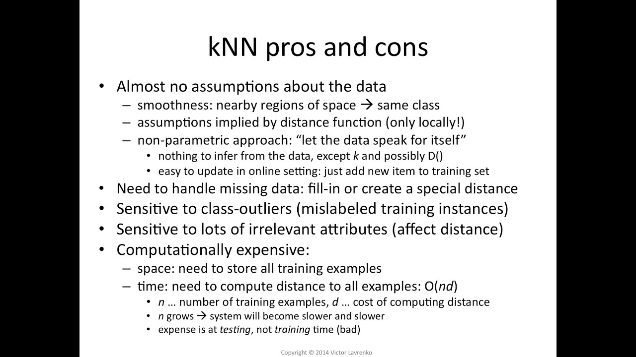 kNN.13 Pros and cons of nearest-neighbor methods