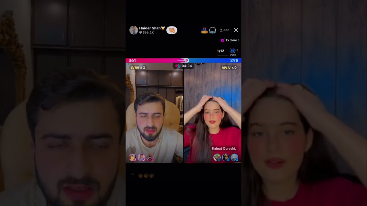 kainat Qureshi today live with haider shah || Kainat TikTok live with haider shah