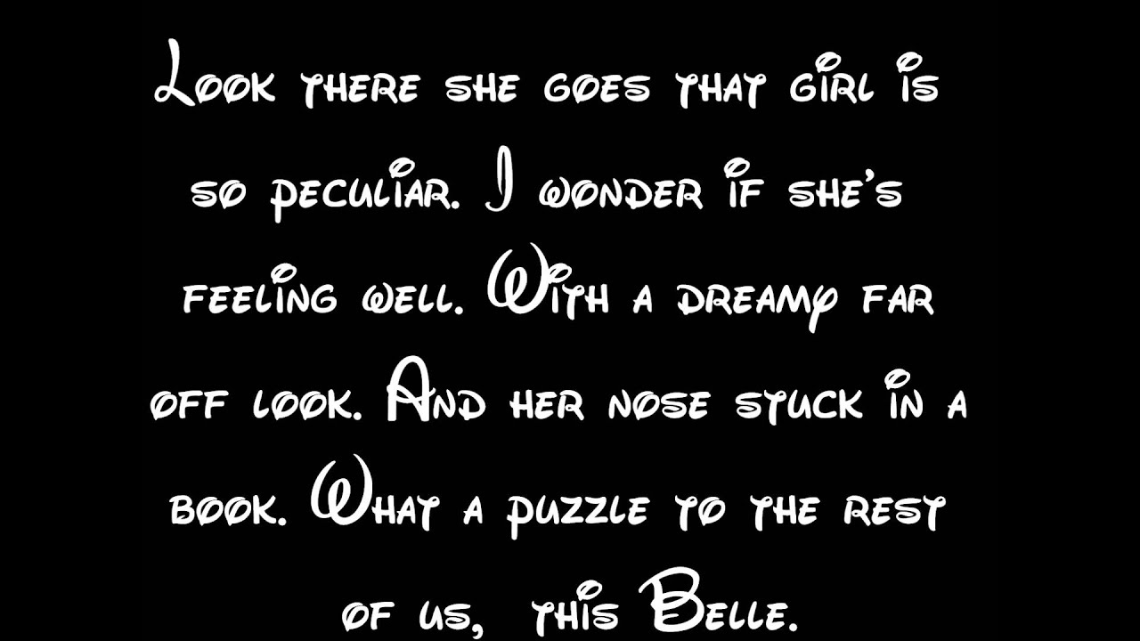 Belle - Beauty And The Beast Lyrics HD