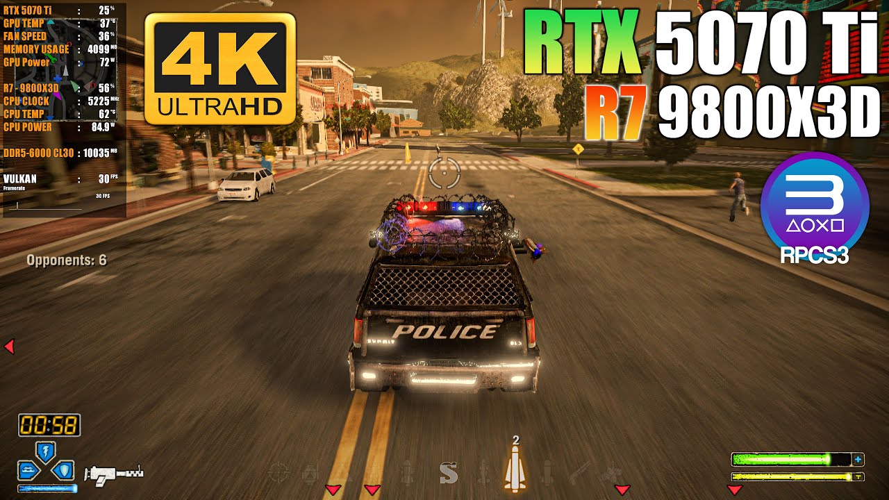 Twisted Metal PC Gameplay | RPCS3 Emulator 2025 | RTX 5070 Ti + R7 9800X3D | PC Performanc Test (4K)