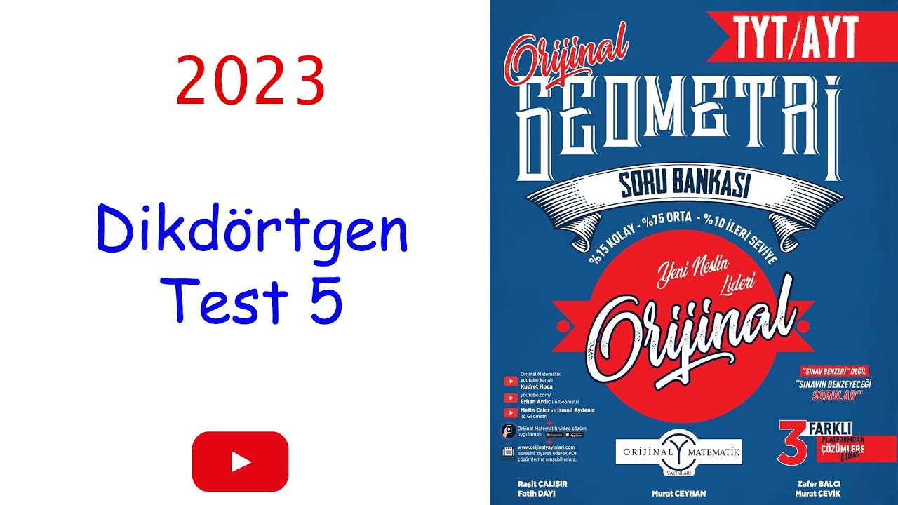 Orijinal geometri Dikdörtgen test 5