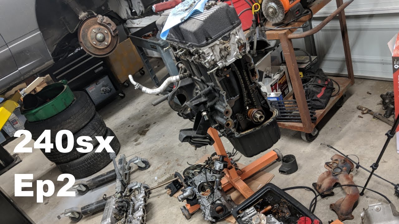 KA24E Engine Teardown (kinda) - 240sx Build - Ep 2 - Panchos Garage