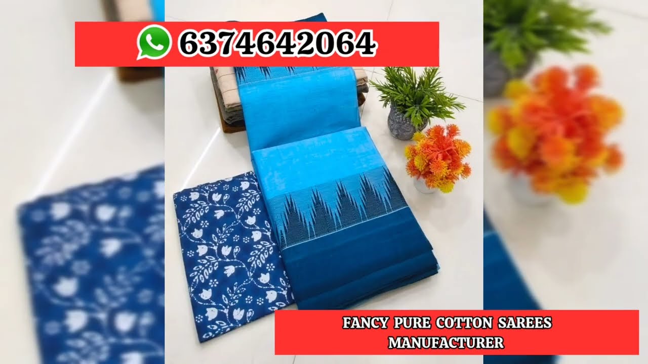 🦋👚🦚Manufacturing of Cotton Sarees Manufacturing No1 Trend Tamil design sarees 🥻