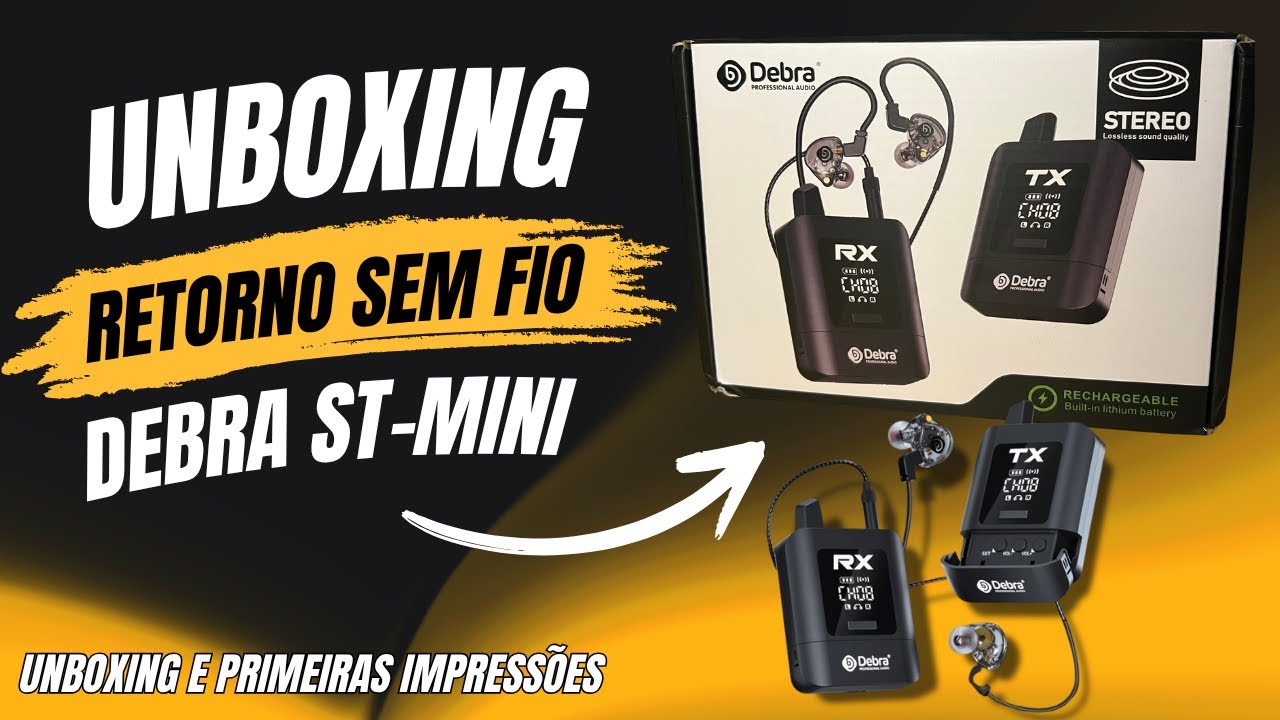 Chegou o sistema de retorno sem fio  DEBRA ST-MINI-- Unboxing