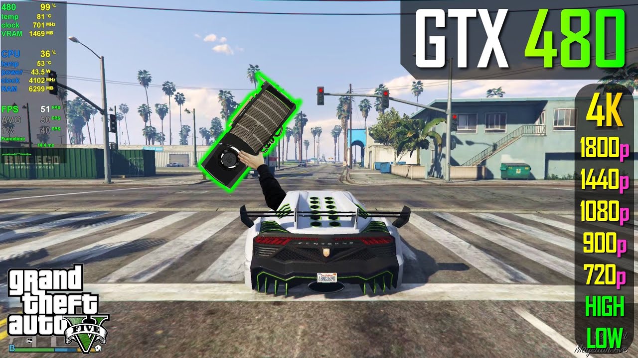 The GTX 480 (from 2010) in GTA 5!