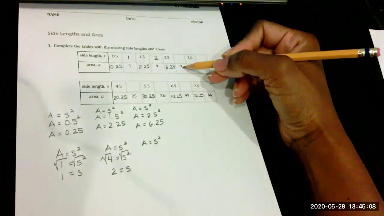 Side Lengths and Area