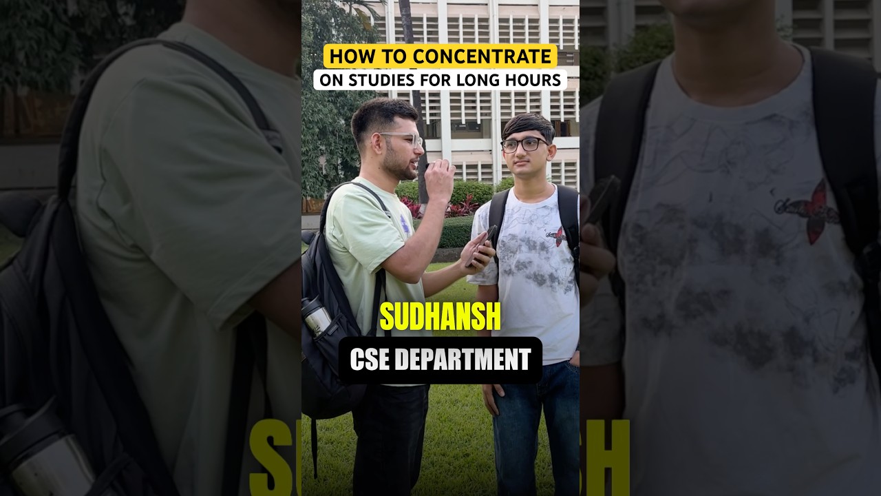 Tips from a CSE student. How to study for long hours ? #iit #iitjee #jee26