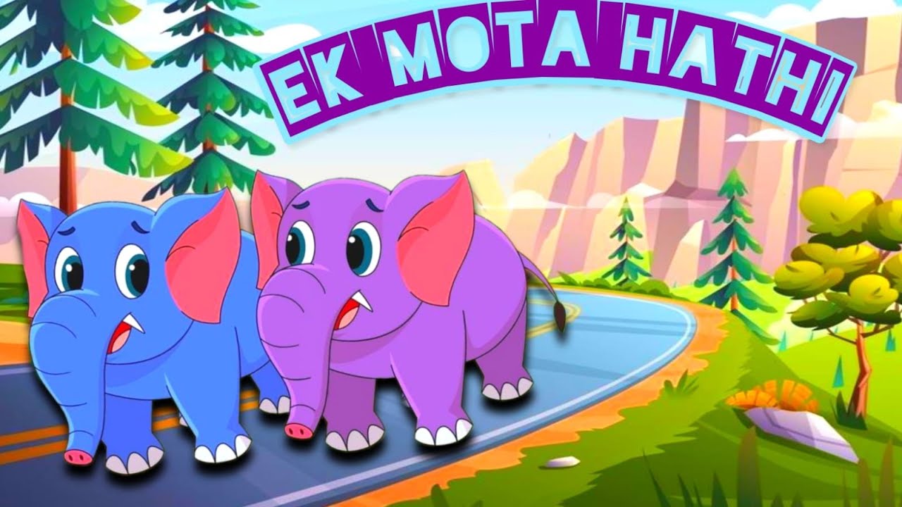 Ek Mota Hathi Jungle Mein Gaya | एक मोटा हाथी | Hindi Nursery Rhymes For Childrens | KIDQOO TV