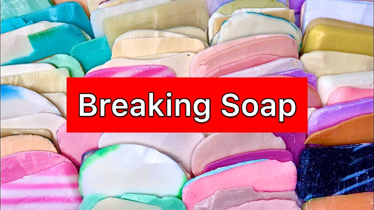 BREAKING DRY SOAP PLATES, Crushing and crunching hard soap, asmr crispy sounds