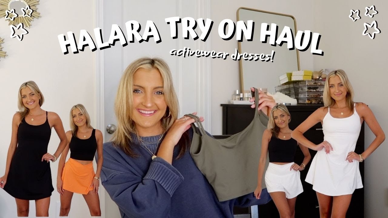 HALARA ACTIVEWEAR TRY ON HAUL // the famous activewear dress + tennis skirts from Tik Tok!