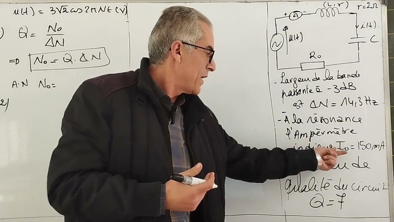 Exercice Oscillations électriques forcées Bande passante Facteur de qualité Puissance moyenne 2bacsm
