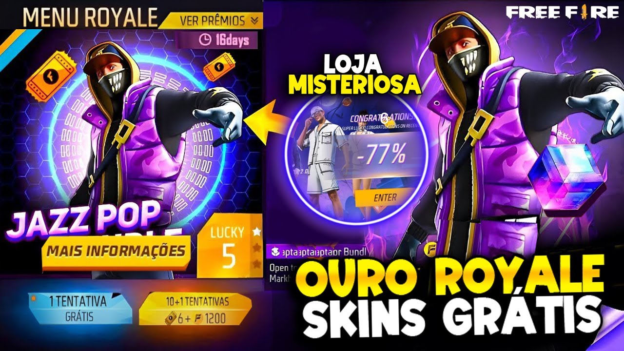 😱CONFIRMADO!! MELHOR OURO ROYALE? CUBO GR&Aacute;TIS, LOJA MISTERIOSA DE HALLOWEEN, NOVIDADES FREE FIRE