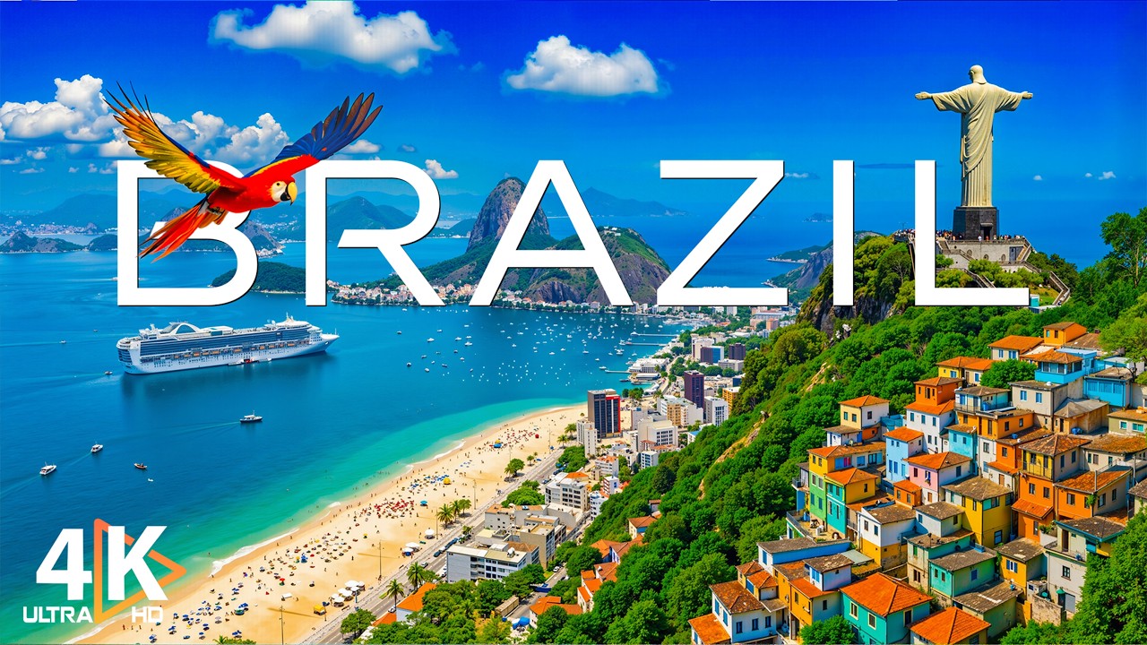 Лето в Бразилии 4K 🇧🇷 Невероятные пейзажи, яркая культура и скрытые жемчужины для путешествий