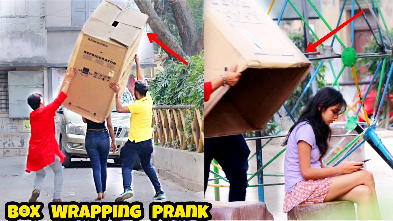 Epic Box Wrapping Prank On Girls | FunkyTV