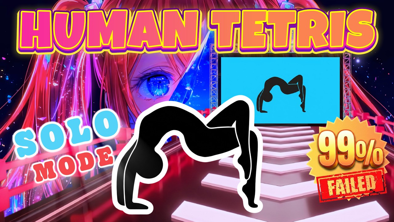 HUMAN TETRIS Solo Challenge | Beat Your Best | High-Quality Immersive Interactive Warm-Up #13
