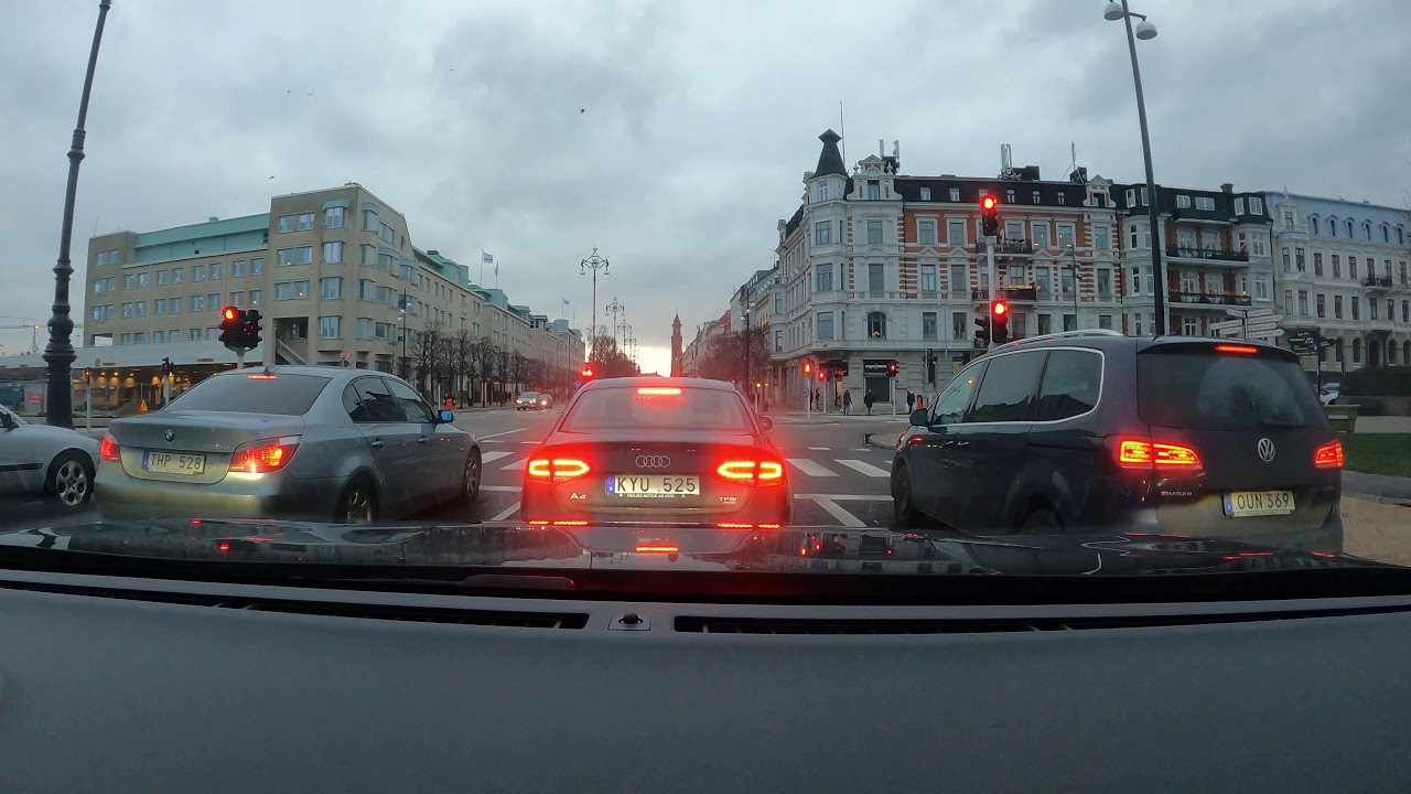 Helsingborg Sweden New Year's Eve Drive 4K