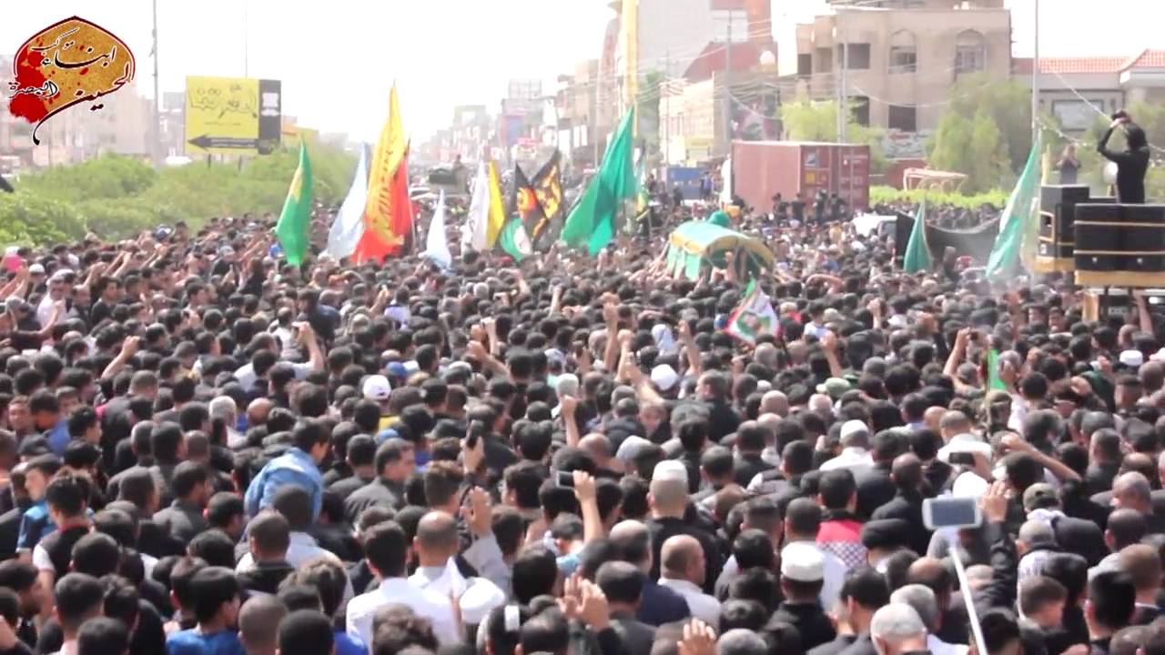 لحظة وصول نعش الامام الكاظم الجزء الاول تشييع الامام الكاظم 1437